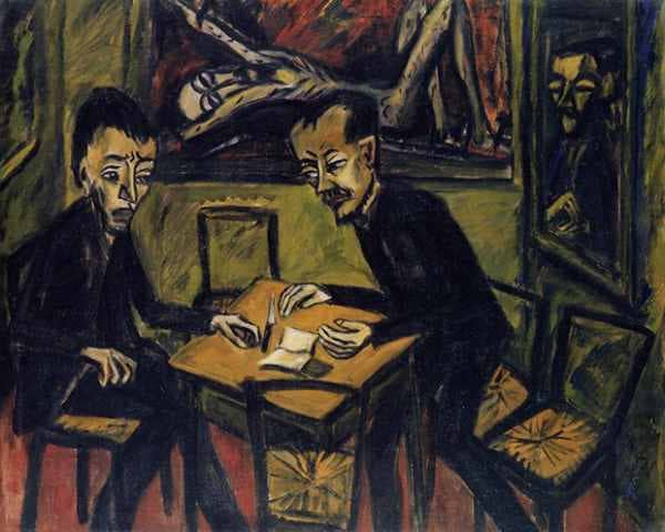Erich Heckel - Two Men at a Table